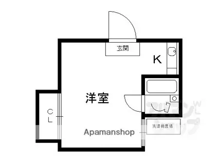 ウィッシュ河原町(ワンルーム/3階)の間取り写真