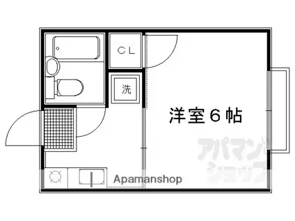 シティハイム常盤井(1K/2階)の間取り写真