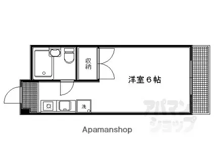 ソワリエマエグチ(1K/3階)の間取り写真
