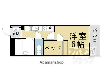 レオパレスファーデン西金ヶ崎(1K/3階)の間取り写真