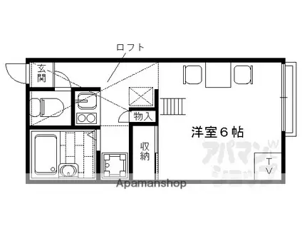 レオパレスのぞみ(1K/1階)の間取り写真