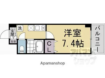エル・アブラリ(1K/2階)の間取り写真
