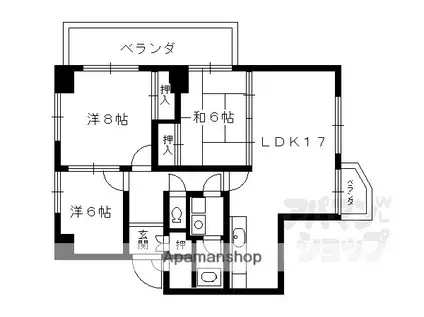 エギュー・ド・ブランシェ(3LDK/2階)の間取り写真