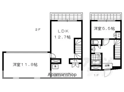 マナーハウス(2LDK/1階)の間取り写真