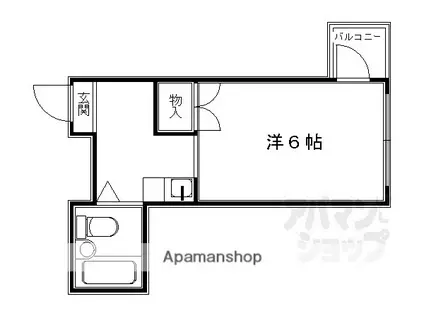 ポストハウス橋本(1K/5階)の間取り写真