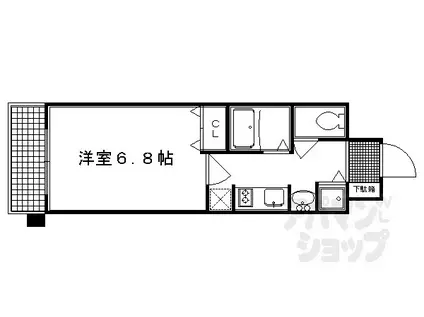 サムティ祇園河原町(1K/2階)の間取り写真