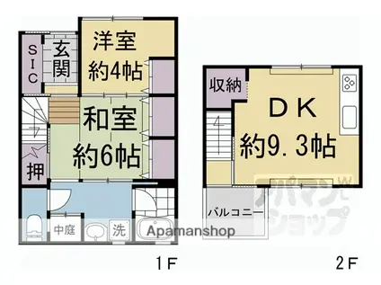 上京区橋本町テラス(2DK)の間取り写真
