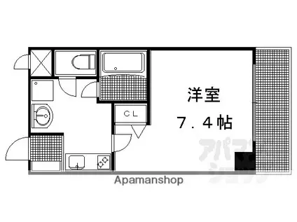 BELLEVILLE千本今出川(1K/6階)の間取り写真