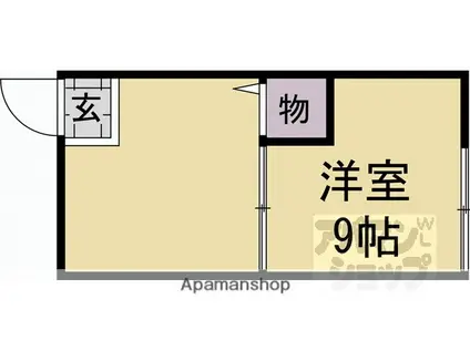 細野荘(ワンルーム/1階)の間取り写真