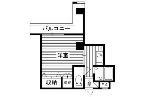 山科アーバンコテージ(1K/2階)の間取り写真
