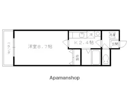 ビレイユ眞英七条本町(1K/1階)の間取り写真