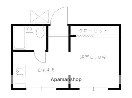 ハイムこけん(1DK/1階)の間取り写真