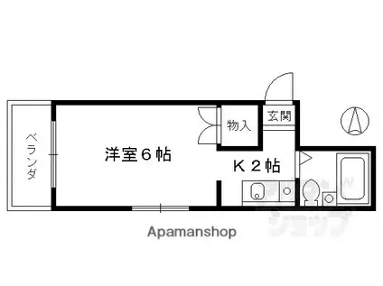 スタジオ大京(1K/3階)の間取り写真