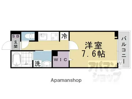 コーチ・フラット(1K/2階)の間取り写真