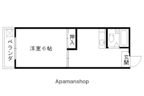 ロイヤルパレス祇園(1DK/3階)の間取り写真
