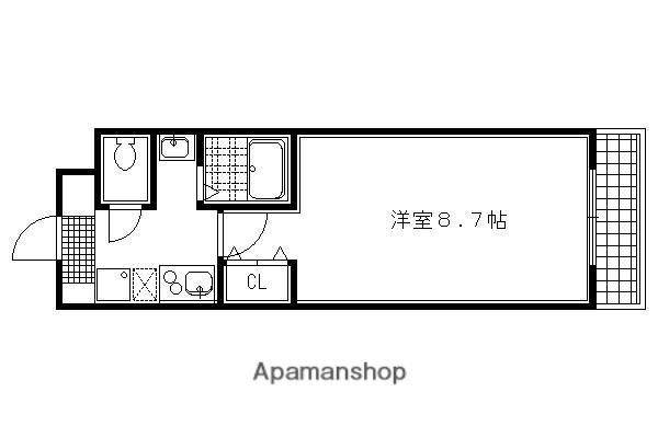 シルクピア五匠(1K/4階)の間取り写真