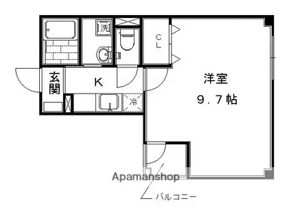 サニータウン(1K/1階)の間取り写真