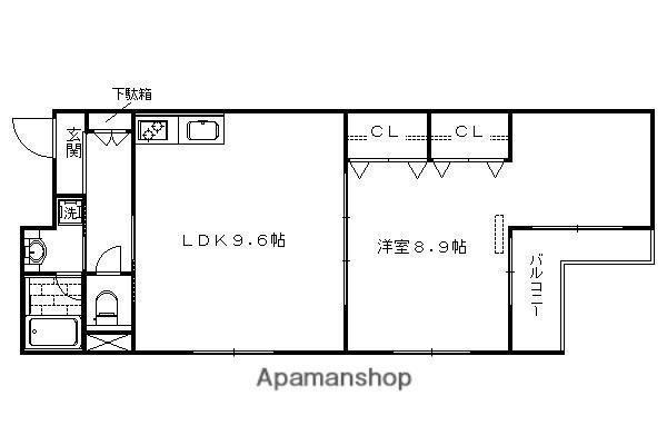 AN・DAN・TE烏丸七条(1LDK/1階)の間取り写真
