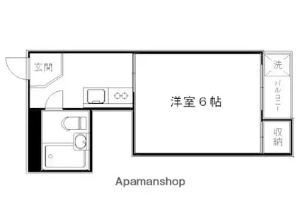 橋西2丁目マンション(1K/4階)の間取り写真
