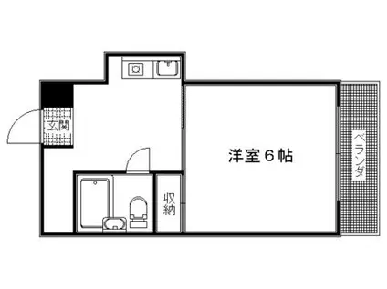 TAISEI北野(1K/3階)の間取り写真