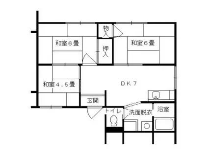 フレグランスモナ(2LDK/1階)の間取り写真