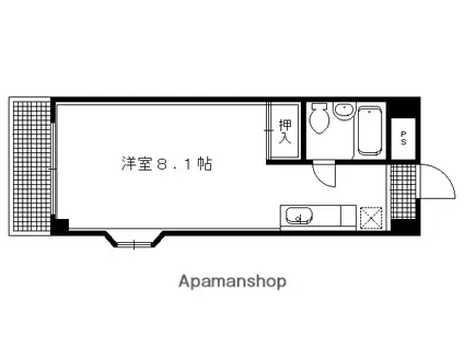 ハイム越後(1K/3階)の間取り写真