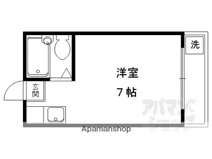 スイング岡崎(ワンルーム/3階)の間取り写真