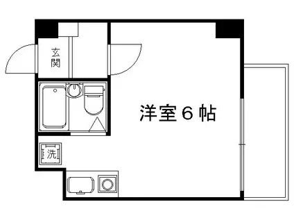 ラポール(1K/3階)の間取り写真