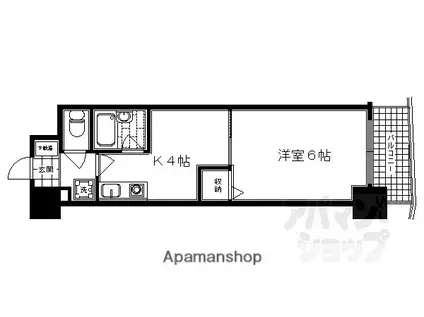 エスリード京都河原町第3(1K/10階)の間取り写真