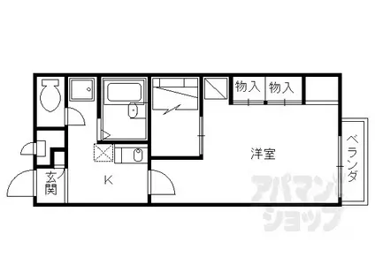 レオパレスウエスタン(1K/2階)の間取り写真