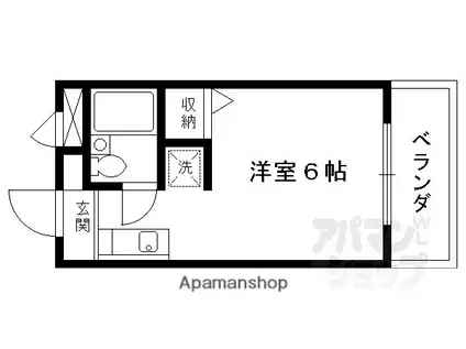 カーサ栗栖(1K/5階)の間取り写真
