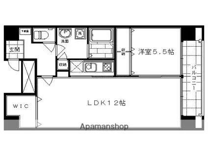 五条高倉VIVRE2(1LDK/11階)の間取り写真