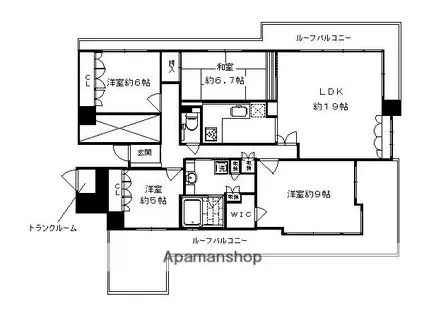 ライオンズシティ烏丸通(4LDK/14階)の間取り写真