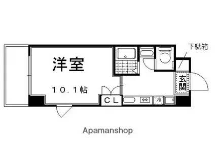 アネックス紫野(1K/5階)の間取り写真