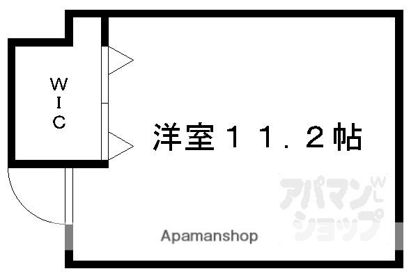 カーサミーア北白川(ワンルーム/2階)の間取り写真