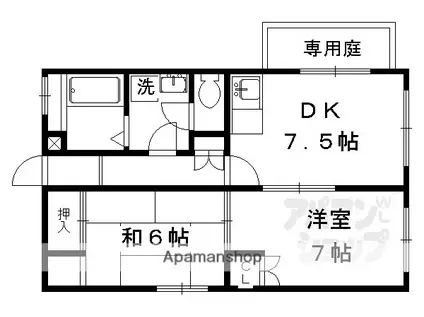 プチメゾン(2DK/2階)の間取り写真