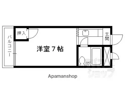 メゾンド・フルール(1K/3階)の間取り写真