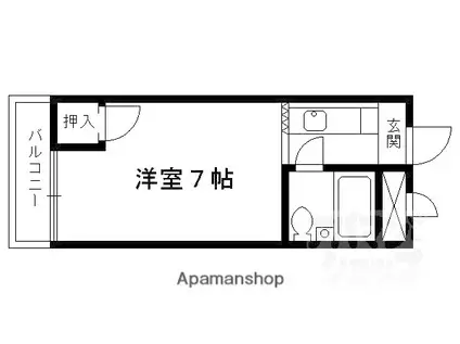 メゾンド・フルール(1K/3階)の間取り写真