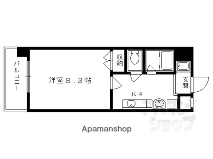 CASA VERDE 高辻(1K/5階)の間取り写真