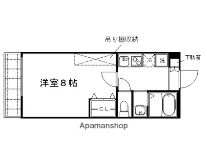 アンシエント1001(1K/2階)の間取り写真