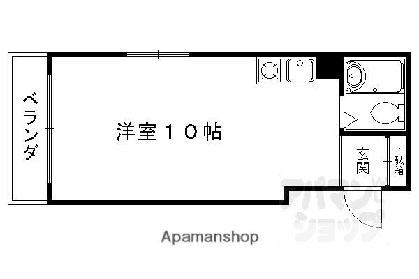衣笠赤阪町マンション(ワンルーム/3階)の間取り写真
