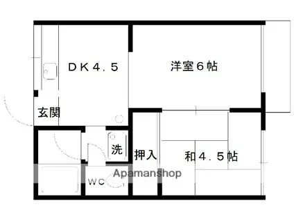 ハイツ野村(2K/2階)の間取り写真