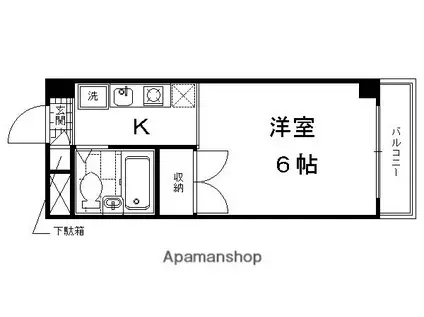 メゾンブランシュB(1K/5階)の間取り写真