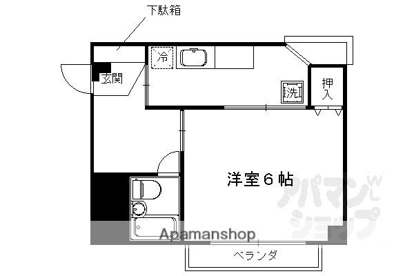 じゅらくハイツ(1K/3階)の間取り写真