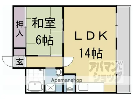 ロイヤルコーポ(2DK/6階)の間取り写真
