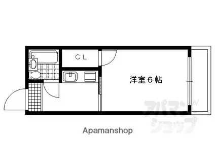 コーポ藤井(1K/2階)の間取り写真
