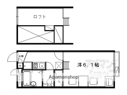 レオパレス伸和(1K/1階)の間取り写真