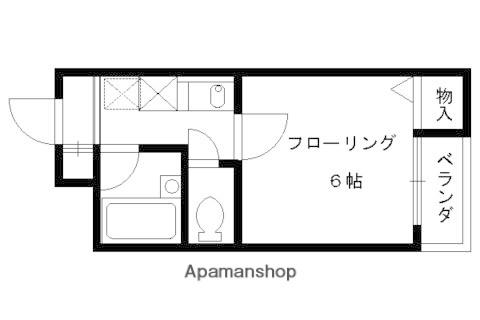 SHINE太秦(1K/2階)の間取り写真