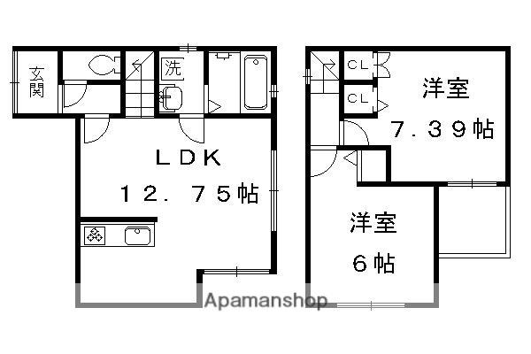 テラスハウス京都北大路(2LDK)の間取り写真
