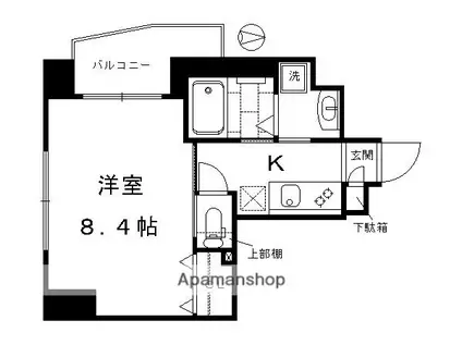 ベラジオ京都烏丸十条(1K/7階)の間取り写真